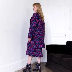 New Laura Vita Manteau Atlas Violet Studio