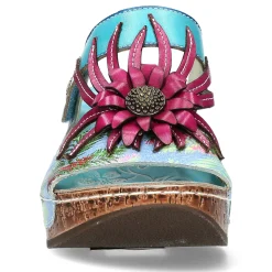 Clearance Laura Vita Mules - DINO 09 Turquoise