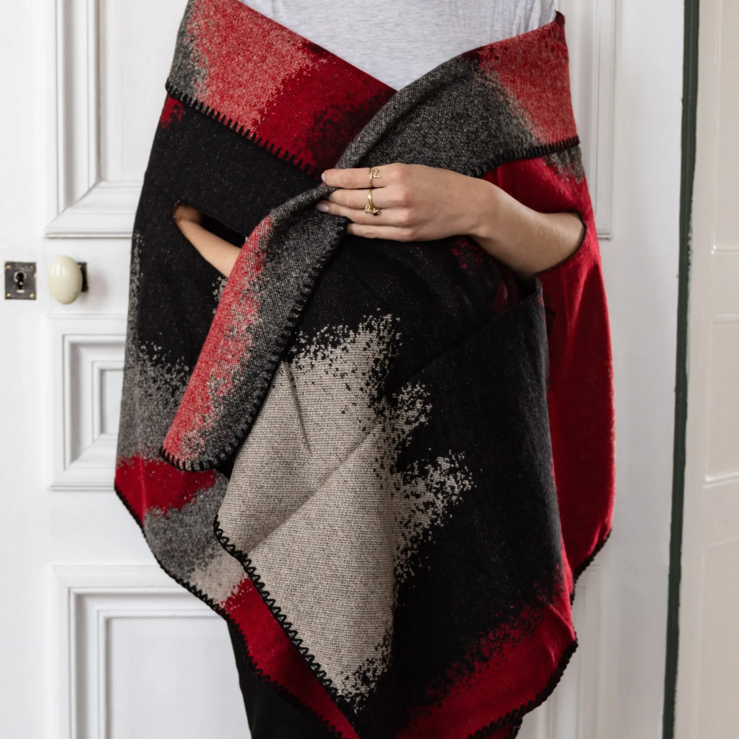 Sale Laura Vita Poncho Encra Bordeaux