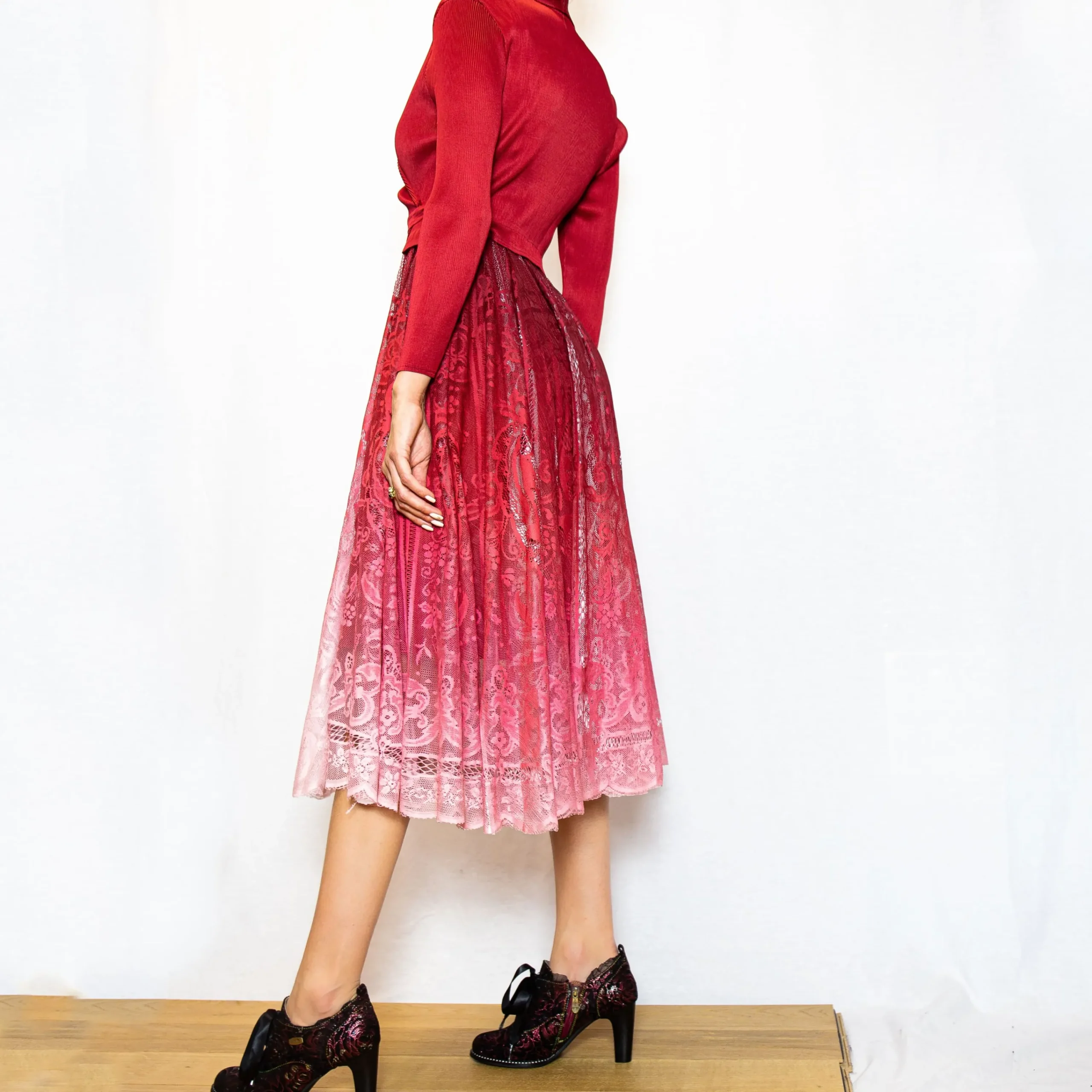 Cheap Laura Vita Robe Dundee Rouge dégradé Exclusivité